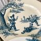 Set of 6 flat plates Iron Earth model "Garde Champêtre" late nineteenth