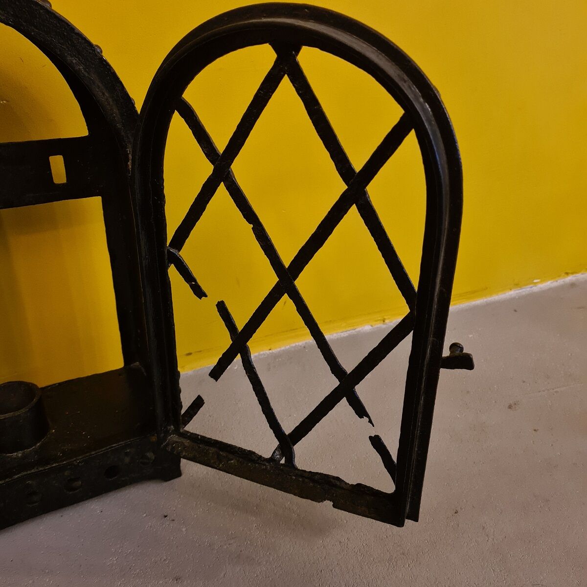 Antique French Wrought Iron Wall Lamp, partly from 1600s