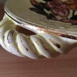 Old plate in ceramic (barbotine pottery) signed vallauris