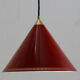Danish conical hanging lamp goes up and down 1960's