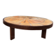 Roger Capron Herbier coffee table signed—vintage ceramic, Vallauris