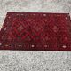 Vintage hand-knotted Kunduz rug, natural dyes, 1940s.