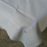 Old embroidered linen sheet