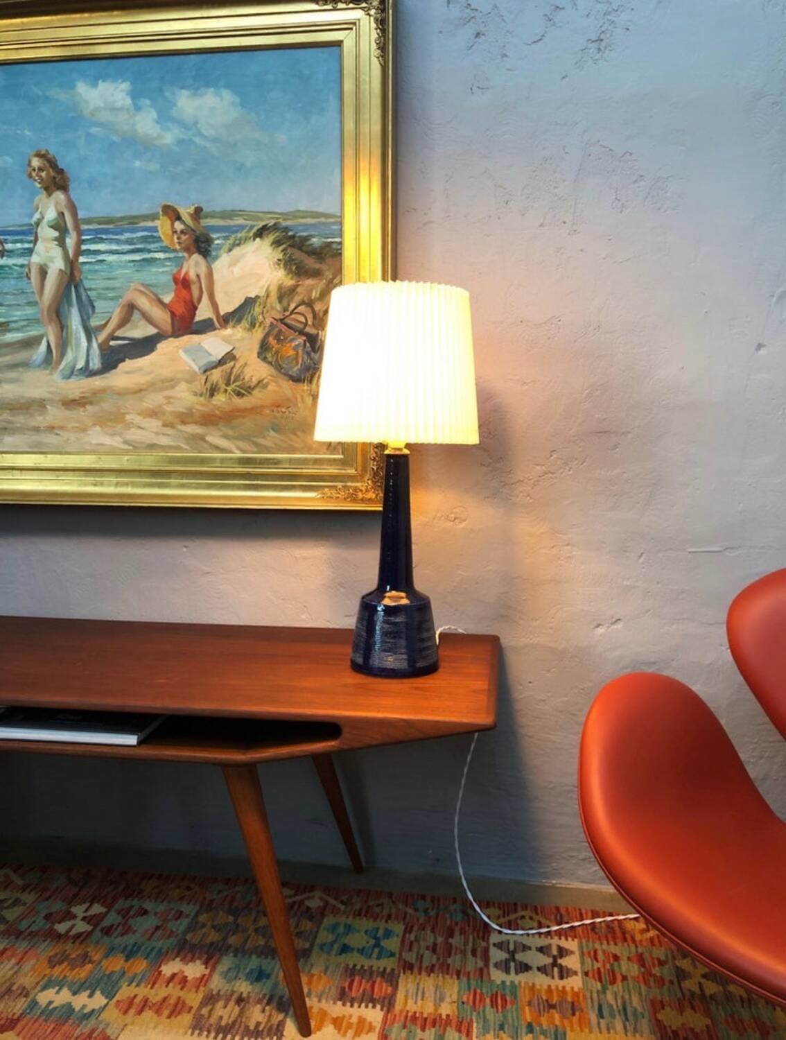 Vintage Pottery Table Lamp by Palshus for Le Klint of Denmark