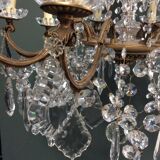 Antique XXL bronze chandelier 15 candles