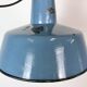 Industrial Blue Enamel Factory Lamp with Cast Iron Top, 1960s