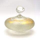 Jean-Pierre Baquère - Blown glass and gold leaf bottle - vintage 1995 - retro chic