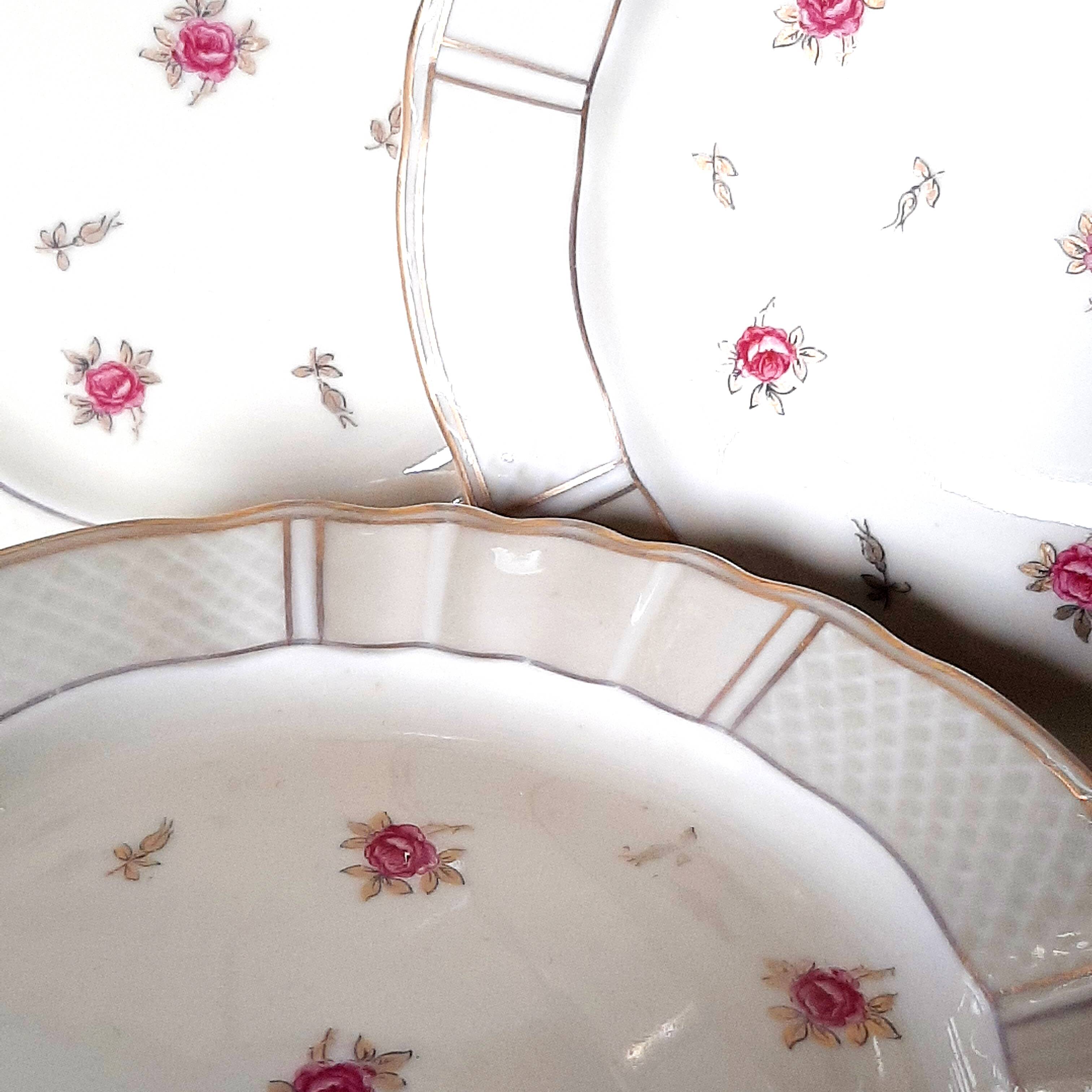 Vintage Bernardaud Limoges porcelain dessert plates