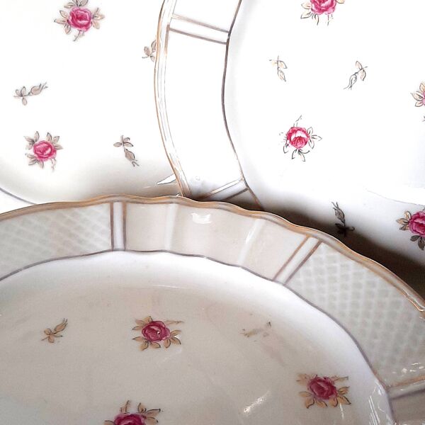 Assiettes à dessert en porcelaine de Limoges vintage Bernardaud