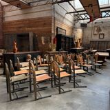 Set of 24 Baumann chairs from the 80s