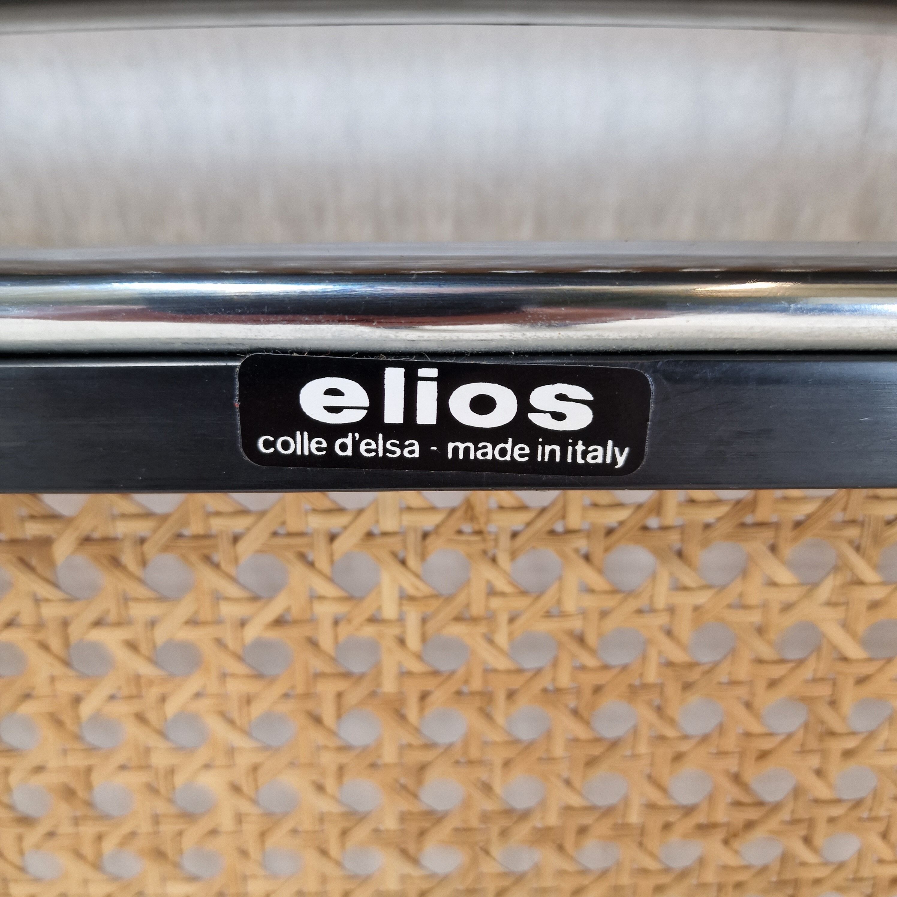 Italian pair of "Elios" folding chairs by Colle d'Elsa, 1980's