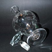 Carafe reims crystal of saint-louis decoration engraved with acid "rock crystal" 1930