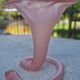 Pink glass paste vase
