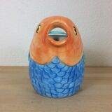 Pichet poisson zoomorphe barbotine