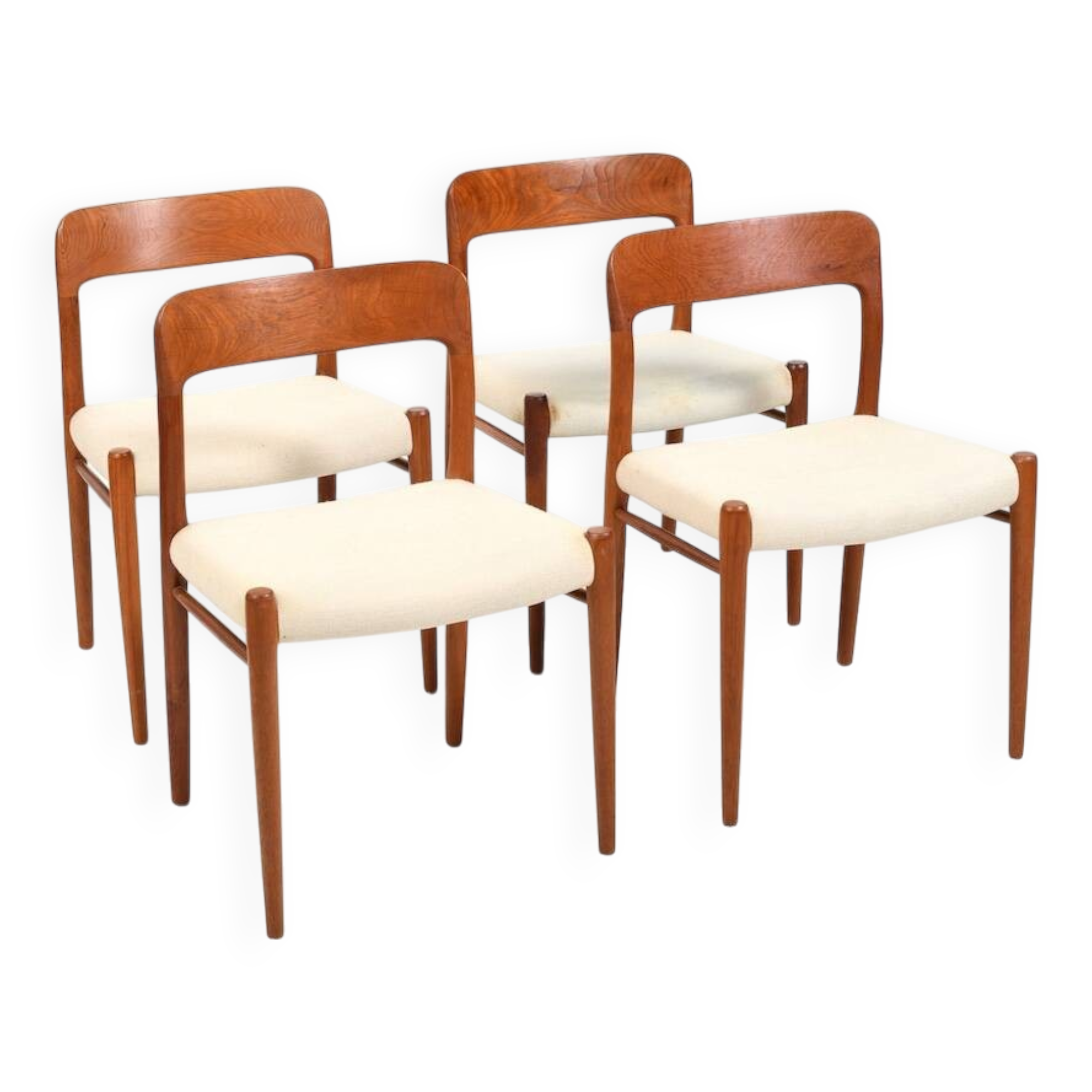 Set of Four Danish Dining Chairs by Niels Otto Møller Model No.75