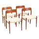 Set of Four Danish Dining Chairs by Niels Otto Møller Model No.75