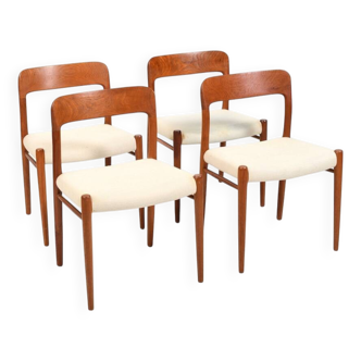Set of Four Danish Dining Chairs by Niels Otto Møller Model No.75