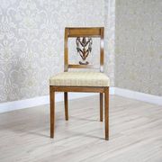 Set of 2 Ash Chairs in White Upholstery, 1950s