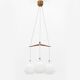 Uno & Östen Kristiansson suspended lamp Oak and glass Luxus Vittsjö Sweden 1960