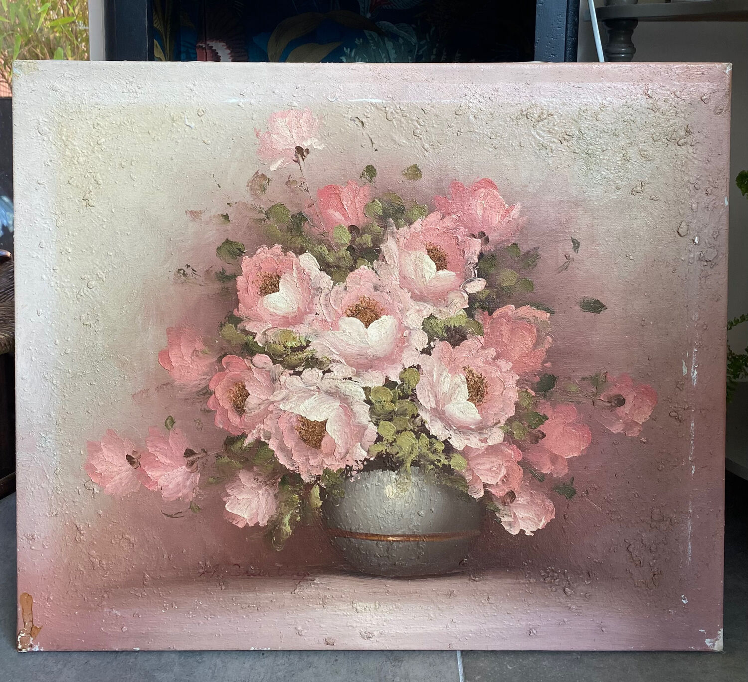 Still life with bouquet of flowers