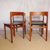 Lot of four scandinavian teak chairs