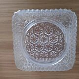 Vintage square worked glass ceiling light