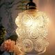 Vintage Scandinavian textured glass pendant — 1960s-70s