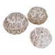 Set of three vintage flowers in transparent molded glass