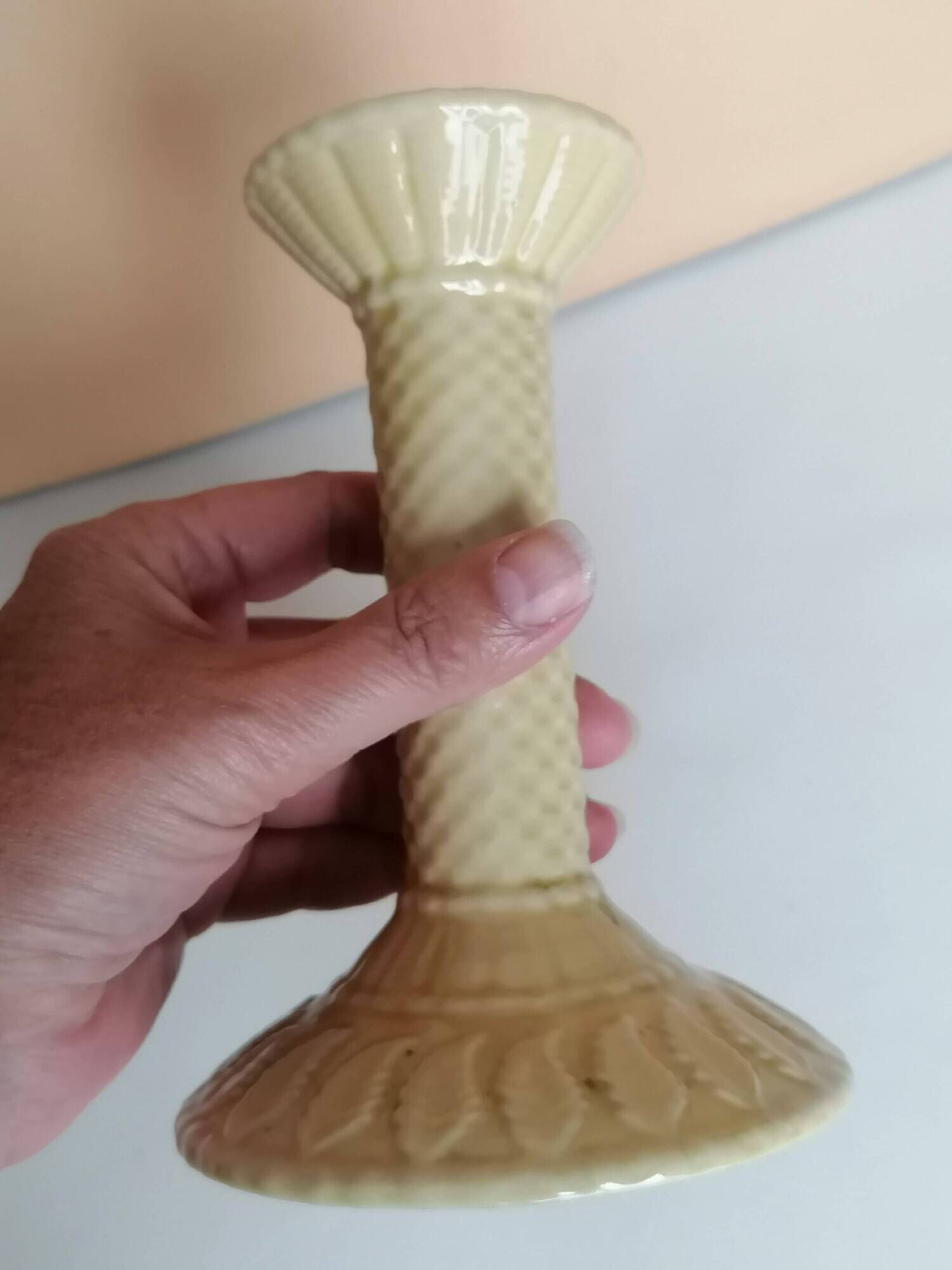 Ceramic candlestick Bordallo Pinheiro
