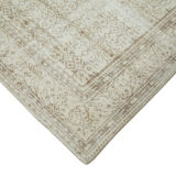 Tapis beige turc rustique noué à la main 196 cm x 296 cm