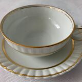 Service of 39 cups cups under pourer cups milk pot and sugar bernardaud porcelain Limoges