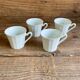 4 tasses vintage porcelaine blanche