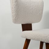Set of Four Scandinavian Chairs in Bouclé wool