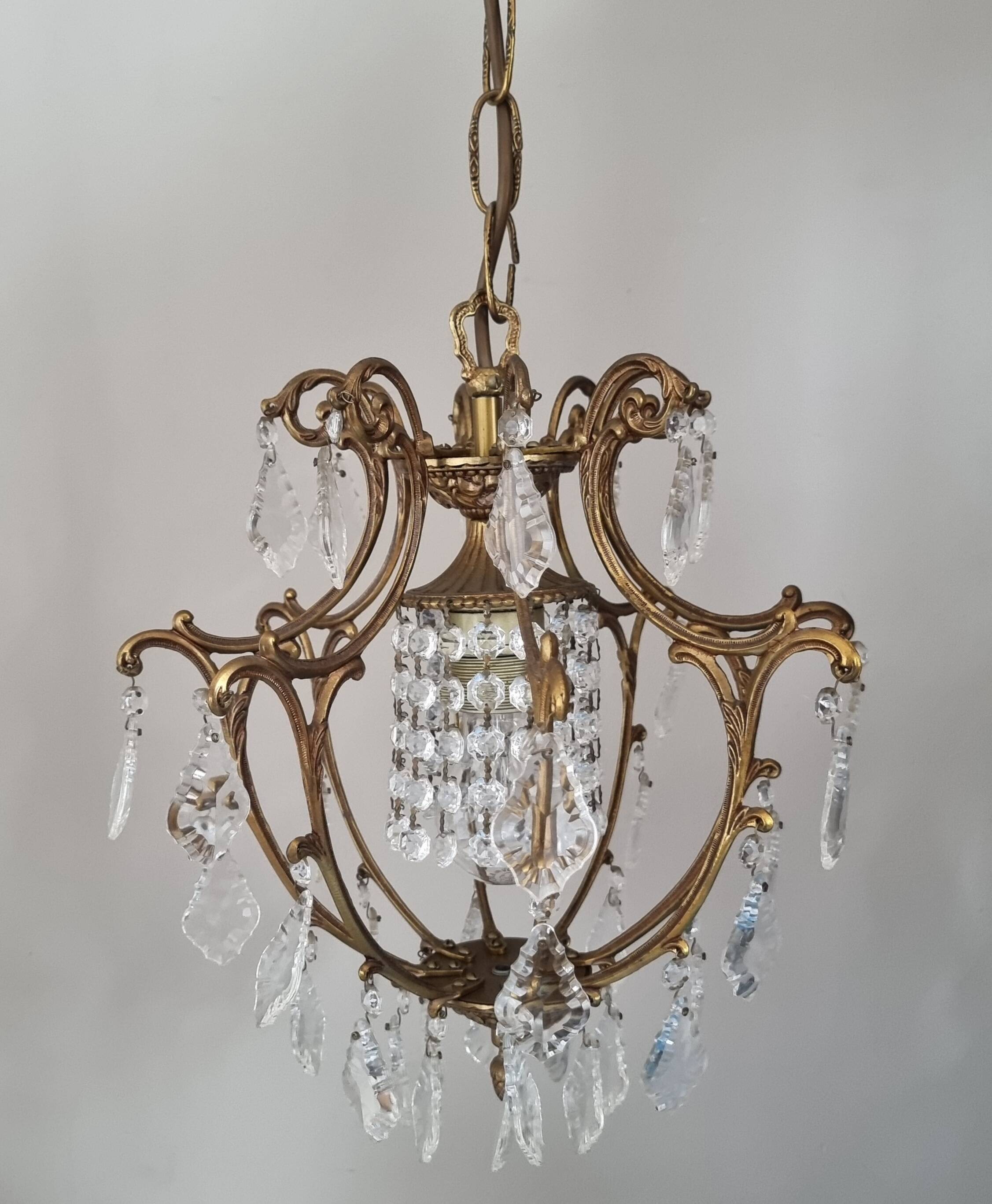 Authentic Peris Andreu chandelier, Valencia, Spain, 1950s, fully