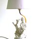 Bronze and Biscuit porcelain table lamp