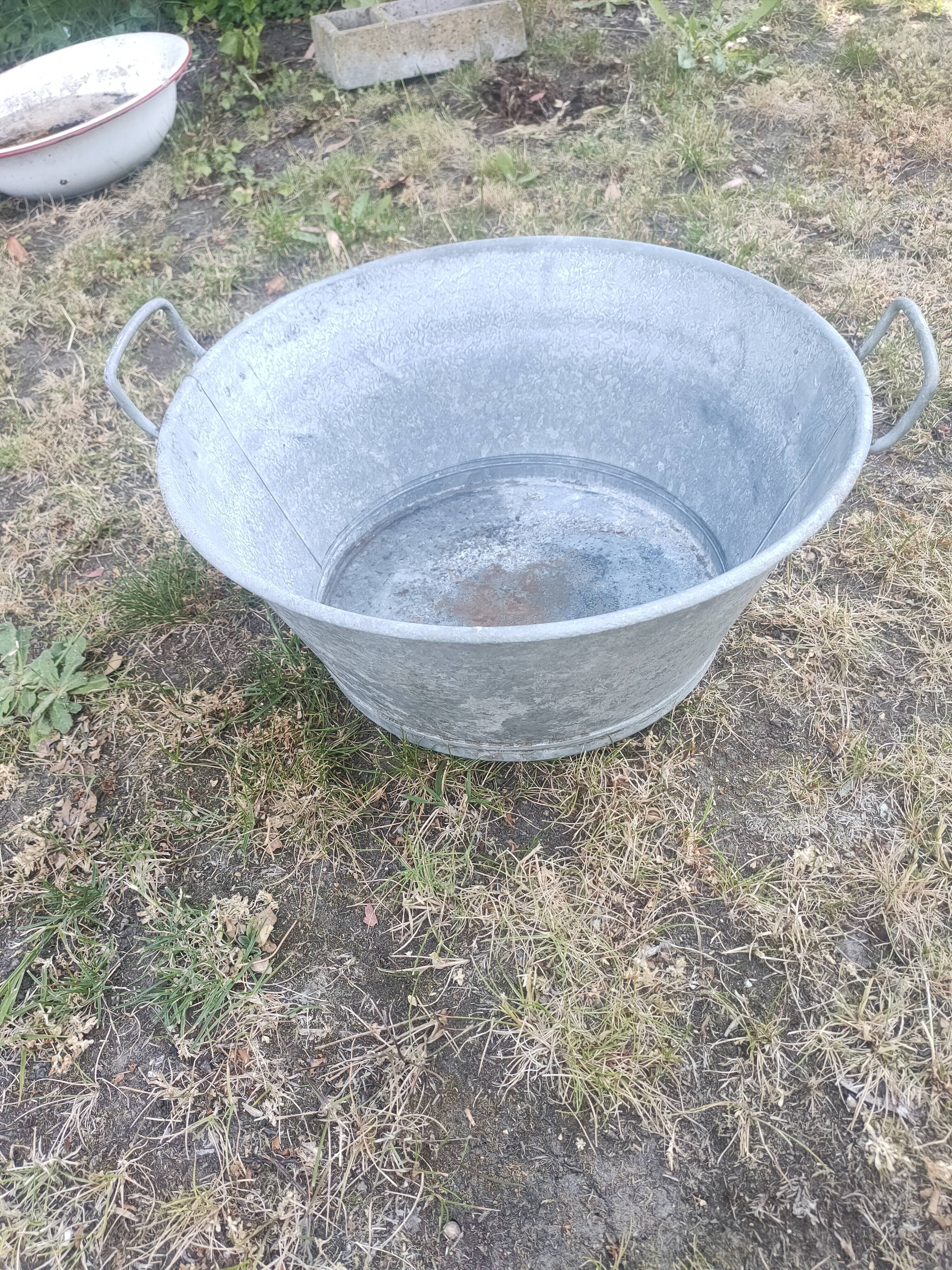 Old zinc basin