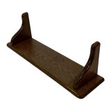 Vintage wall rack book shelf 1970s wood minimalist design