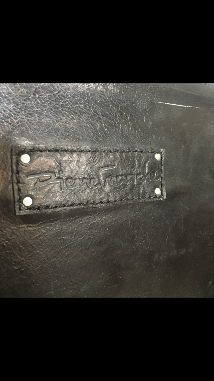 Pierre Guariche leather tonneau chairs, Maison du monde edition circa 2010