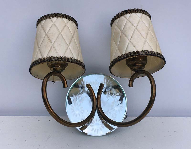 Applique laiton et miroir
