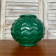Enamelled cast iron ball vase art deco style