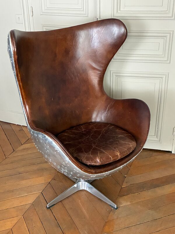 Fauteuil Egg dans le style d’Arne Jacobsen