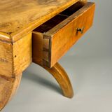 Vintage side table in solid wood with drawer