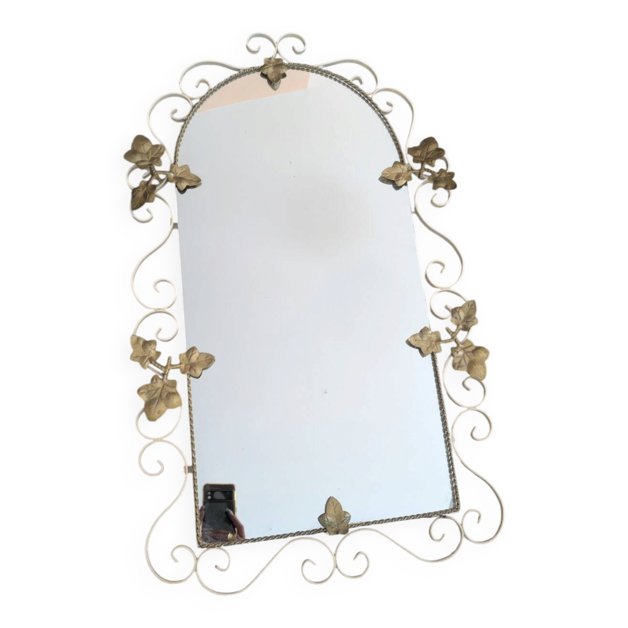 Wrought iron mirror