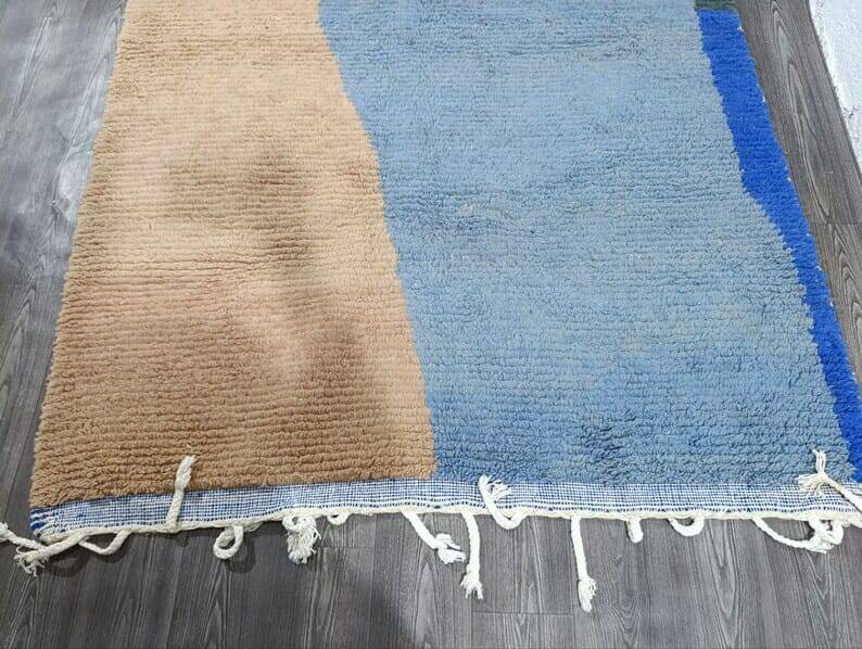 Tapis en laine pure motifs colorés taille 100 x 200 cm