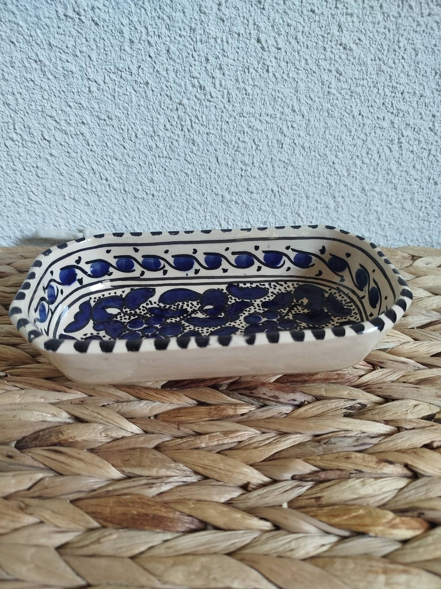Handcrafted glazed ceramic bowl
