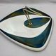 Verceram France's iridescent black and white vintage cheese platter