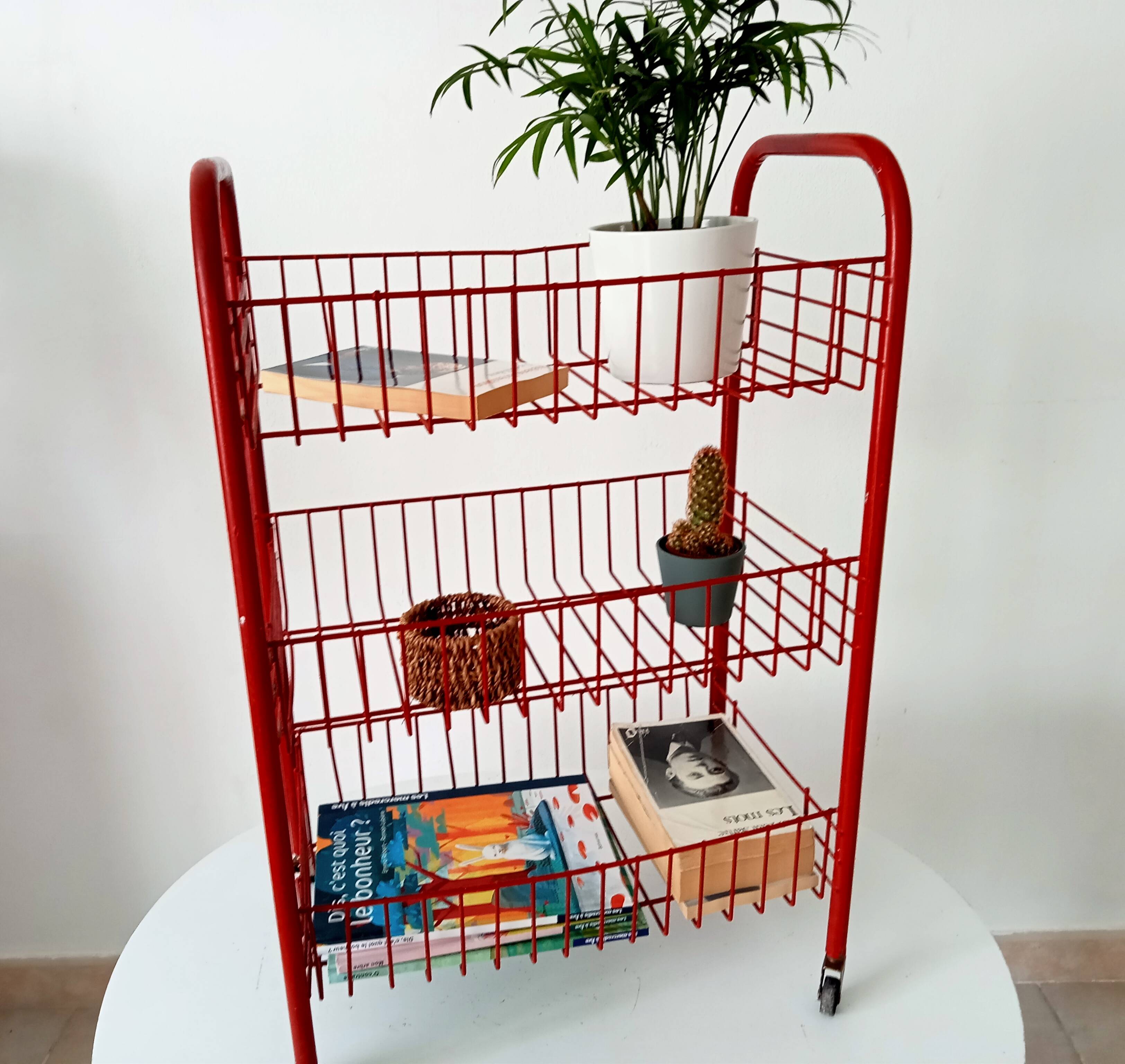Vintage rolling dessert trolley