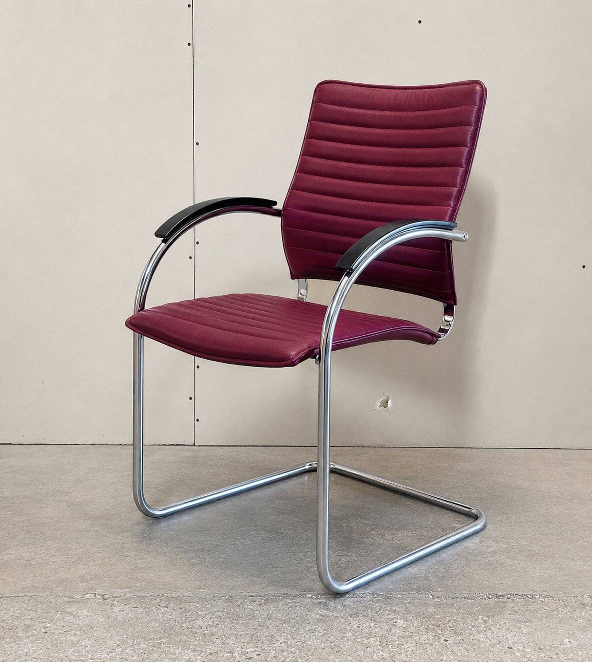6 Cantilever Tubular Dining Chairs Model S74 FV by Josep Gorcica for Thonet