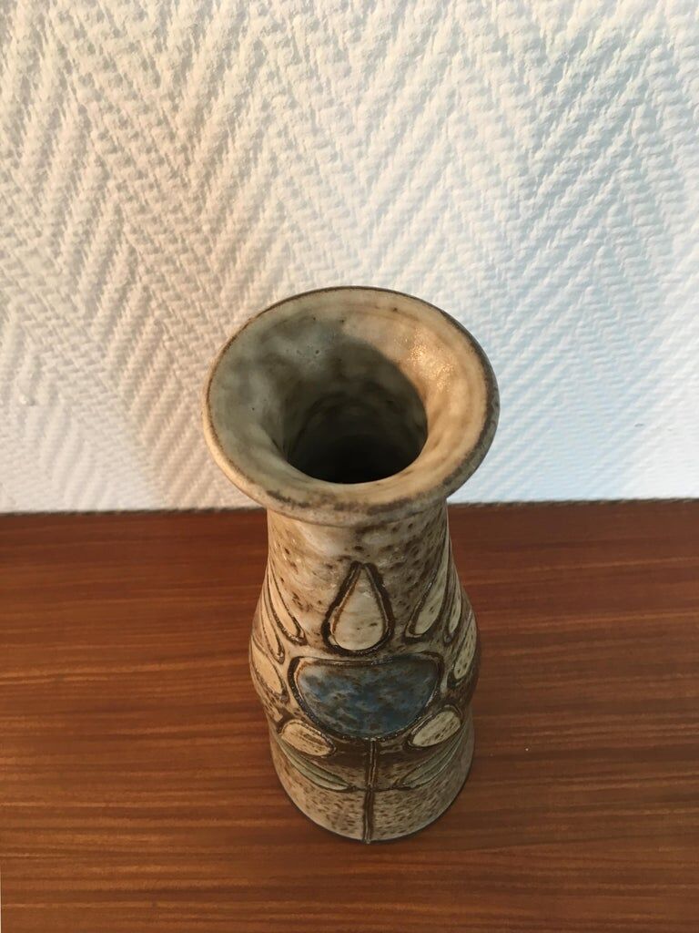 Ceramic vase by Hannie Mein, Sunflower look from the 20th century, stamped