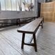 Paire de bancs de ferme chêne 4 mètres